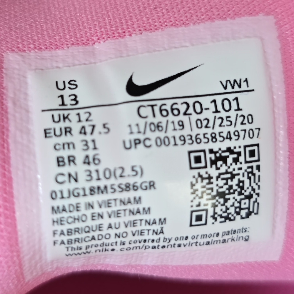 Men Nike React Infinity Pro Golf Shoes Waterproof CT6620-101 White Pink